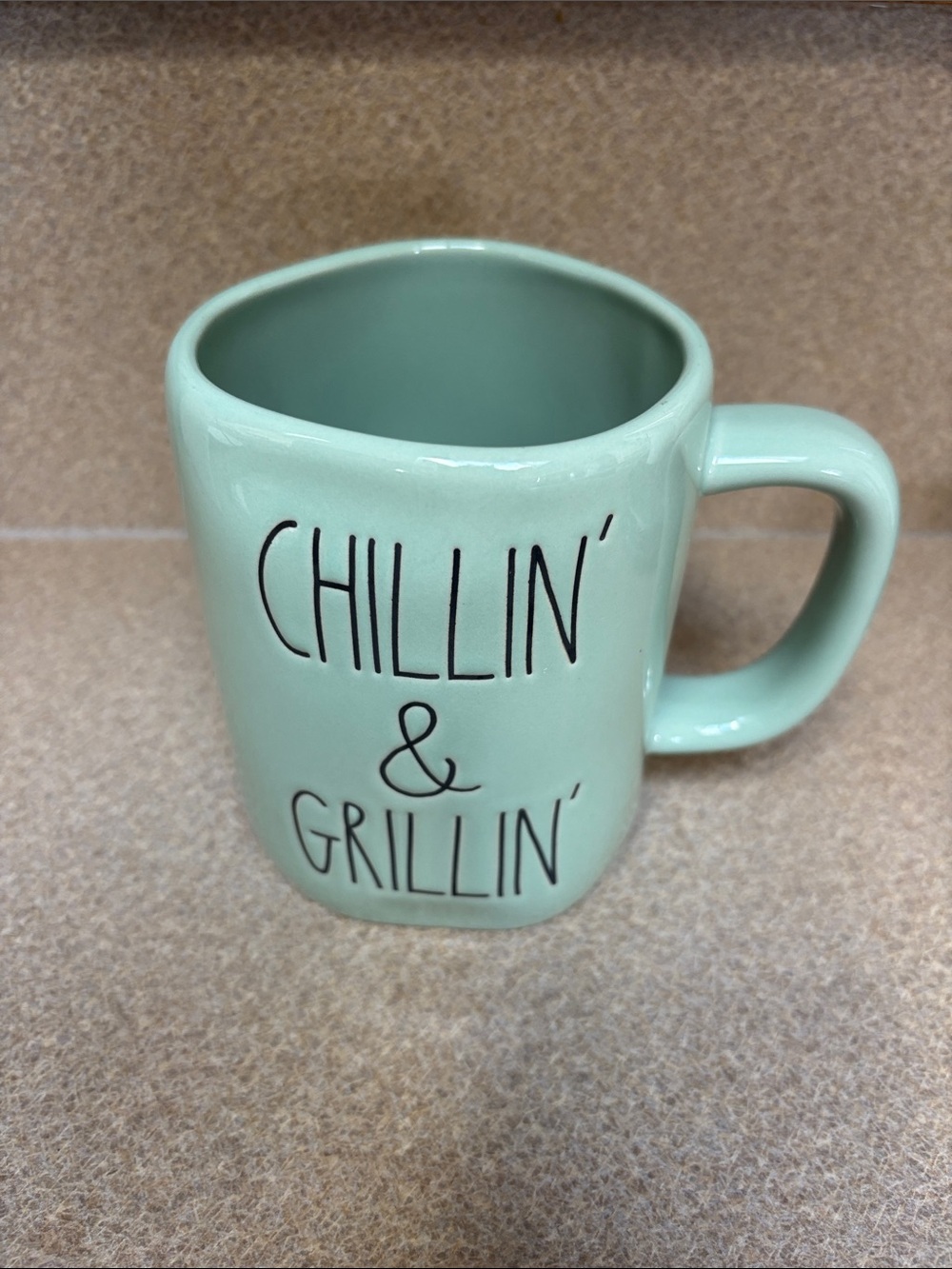 Rae Dunn Mint Green "Chillin' & Grillin'" Ceramic Mug